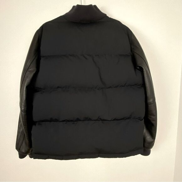 Nike Mens NSW Sportswear Destroyer Varsity Bomber Jacket Leather/Nylon Down XL - Picture 2 of 16